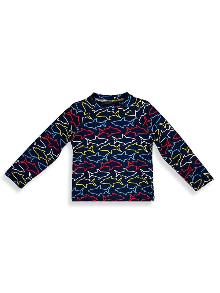UV Korumalı Köpekbalığı Erkek Çocuk Mayo T-shirt 3Y - Lacivert