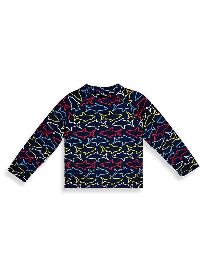 UV Korumalı Köpekbalığı Erkek Çocuk Mayo T-shirt 3Y - Lacivert