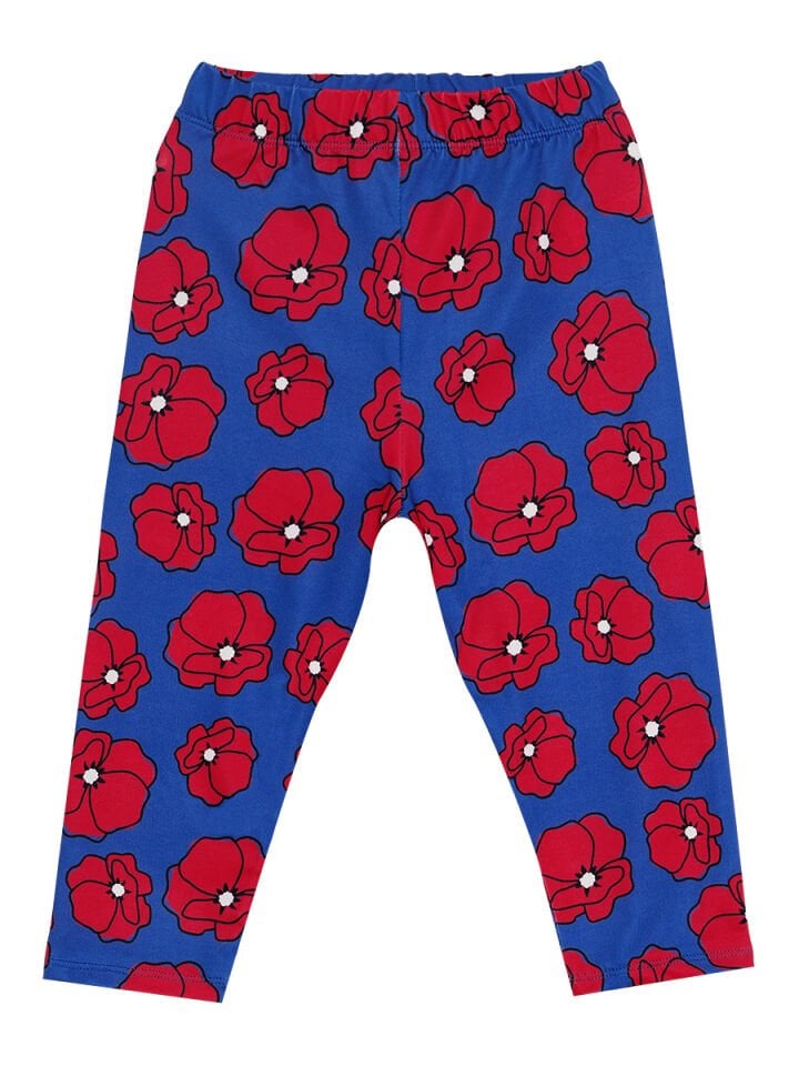 Kırmızı Gelincik Kız Çocuk T-shirt Tayt Takım