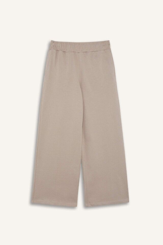 Kız Çocuk Esnek Belli Wide Leg Geniş Paça Pantolon