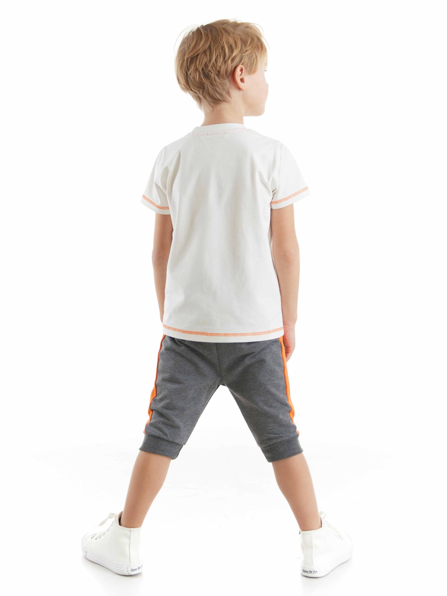 Dino At Work Erkek Çocuk T-shirt Kapri Şort Takım