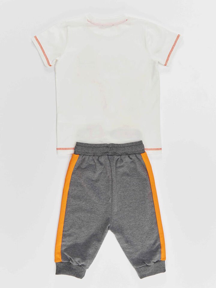 Dino At Work Erkek Çocuk T-shirt Kapri Şort Takım