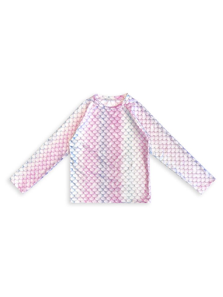 UV Korumalı Deniz Kızı Kız Çocuk Mayo T-shirt 1Y - Pembe