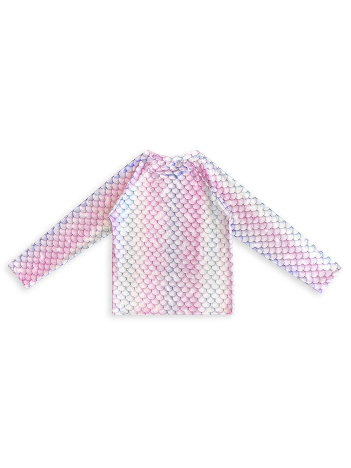 UV Korumalı Deniz Kızı Kız Çocuk Mayo T-shirt 1Y - Pembe