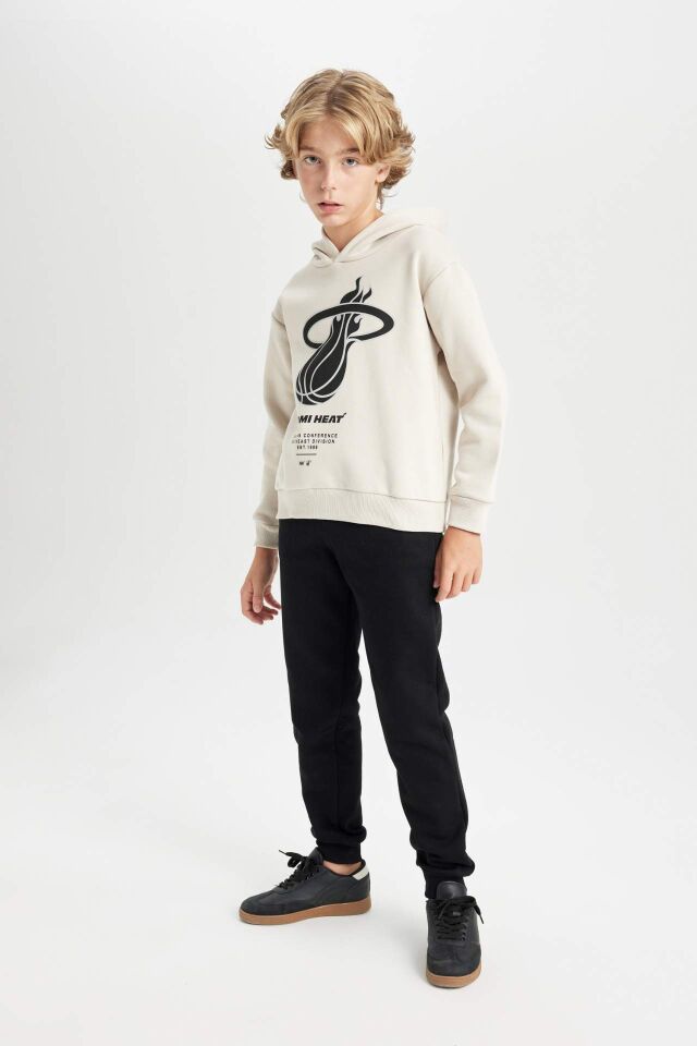 Erkek Çocuk NBA Miami Heat Kapüşonlu Kalın Sweatshirt