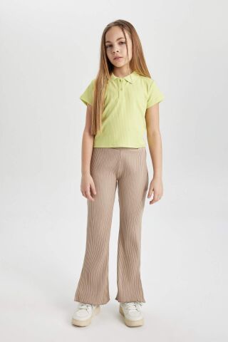 Kız Çocuk Flare Fit Fitilli Kaşkorse Pantolon