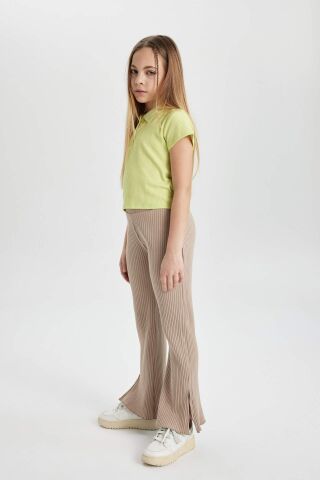 Kız Çocuk Flare Fit Fitilli Kaşkorse Pantolon