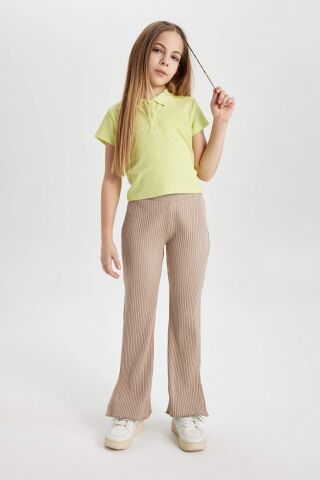 Kız Çocuk Flare Fit Fitilli Kaşkorse Pantolon
