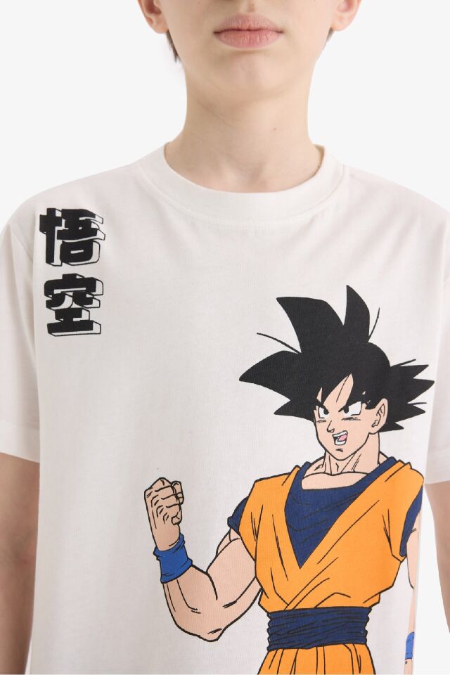 Erkek Çocuk Dragon Ball Pijama Takımı Kısa Kollu Üst Beli Lastikli Şort
