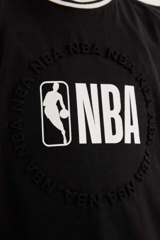 Erkek Çocuk NBA Wordmark Bisiklet Yaka Atlet