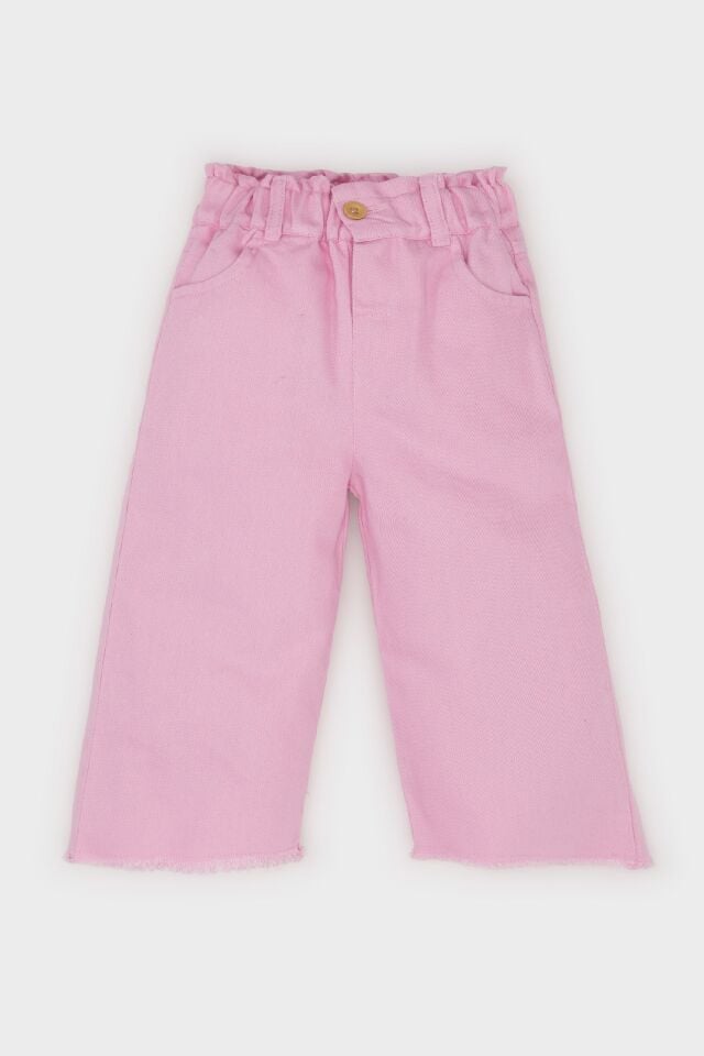 Kız Bebek Wide Leg Geniş Bol Paça Gabardin Pantolon