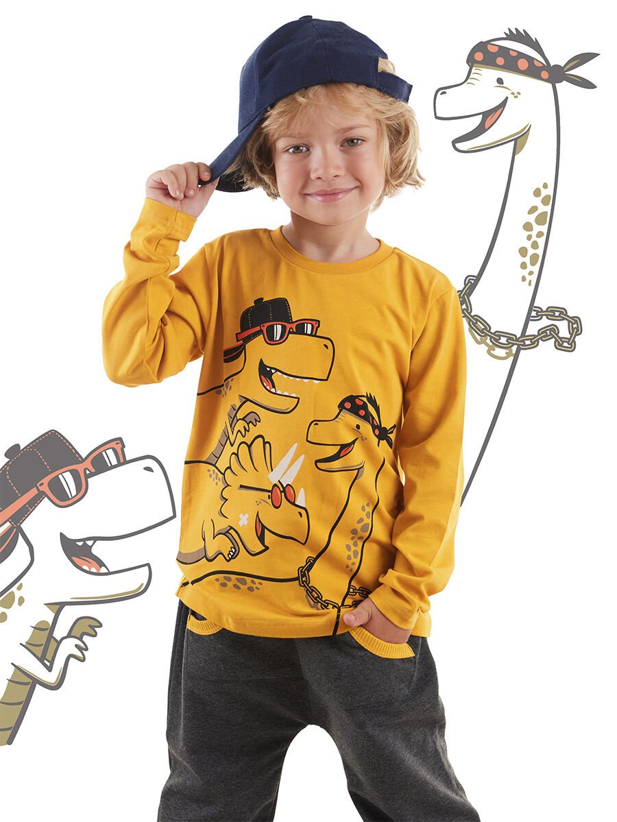Cool Dinolar Erkek Çocuk T-shirt Pantolon Takım