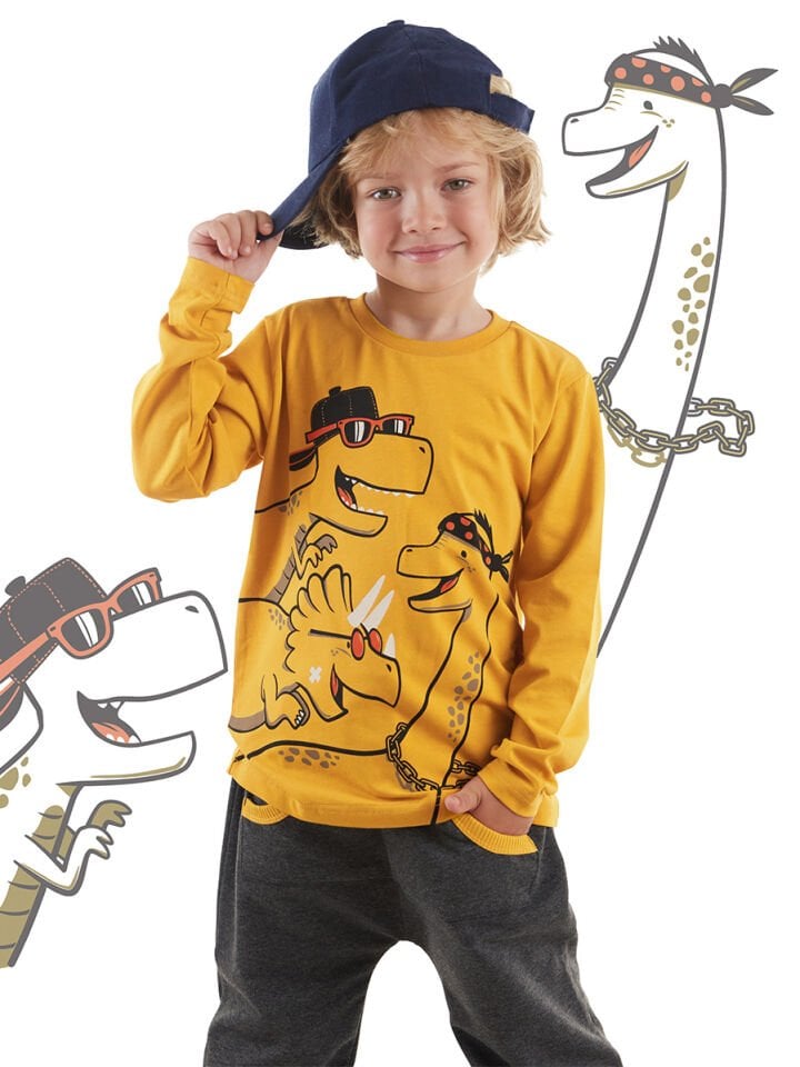 Cool Dinolar Erkek Çocuk T-shirt Pantolon Takım