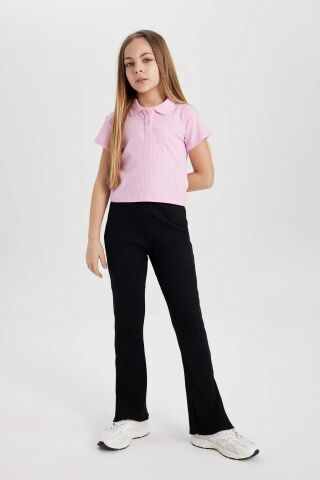 Kız Çocuk Flare Fit Fitilli Kaşkorse Pantolon