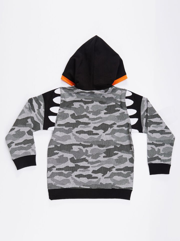 Kamuflaj Kapişonlu Erkek Çocuk Sweatshirt