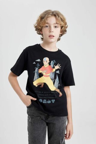 Erkek Çocuk Avatar the Last Airbender Bisiklet Yaka Kısa Kollu Tişört
