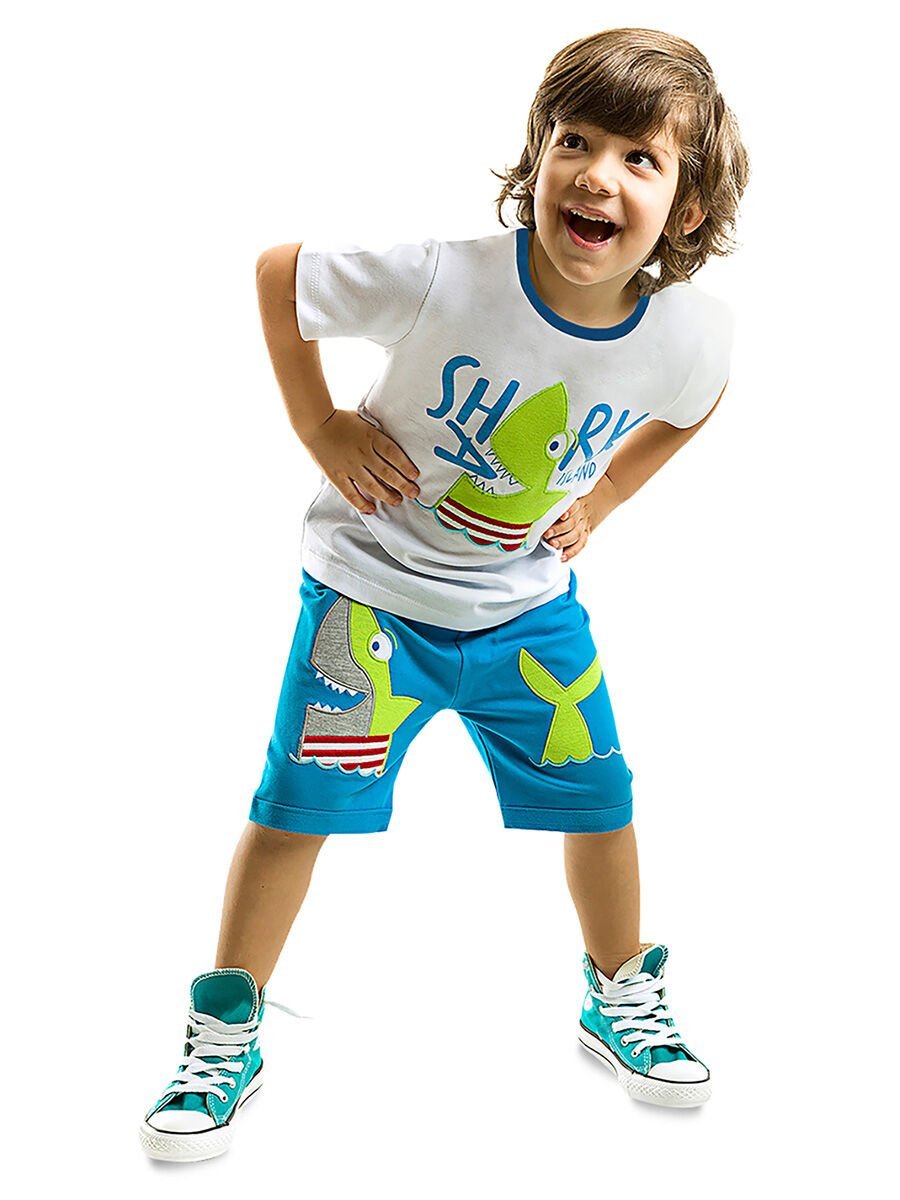 Shark Island Erkek Çocuk T-shirt Şort Takım