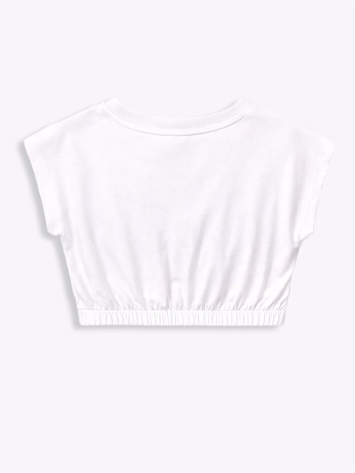 Renkli Çiçekler Kız Çocuk T-shirt Etek Takım