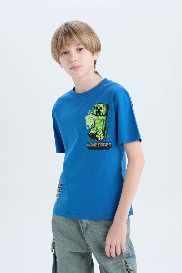 Erkek Çocuk Minecraft Kısa Kollu Tişört