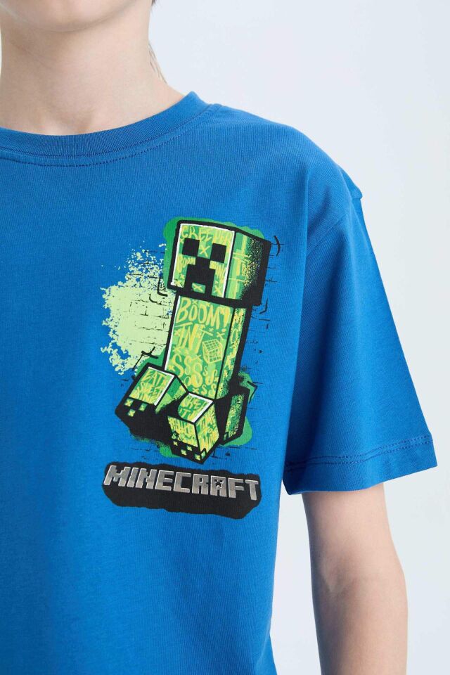Erkek Çocuk Minecraft Kısa Kollu Tişört