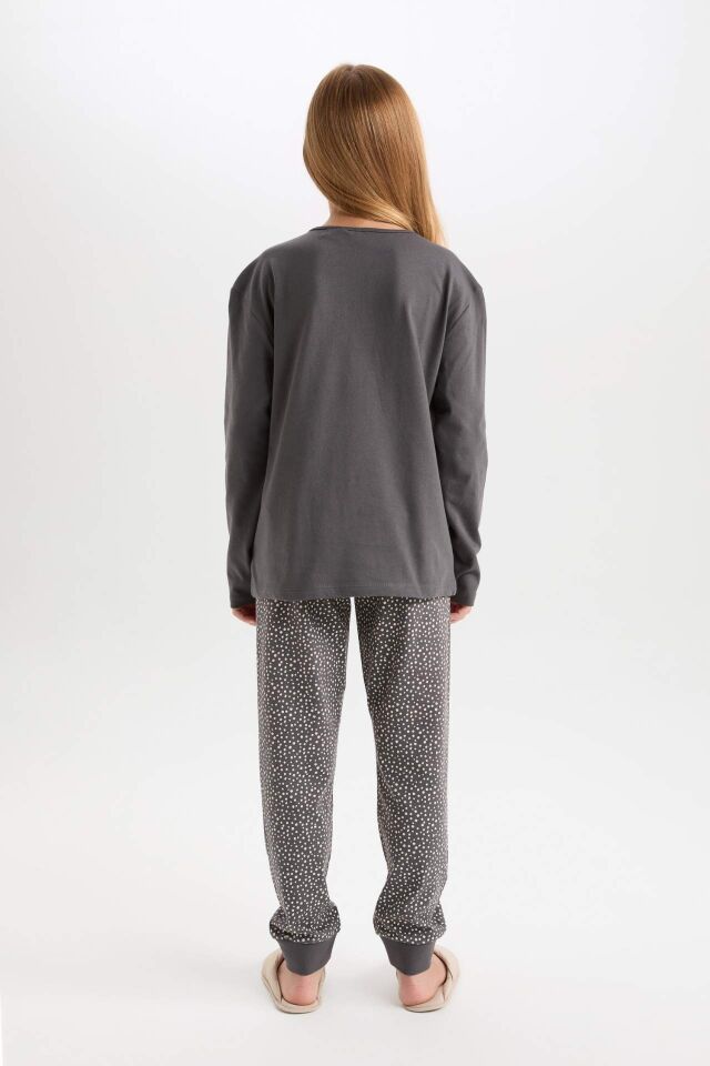 Kız Çocuk Pijama Takım Looney Tunes Uzun Kollu Üst Beli Lastikli Uzun Alt