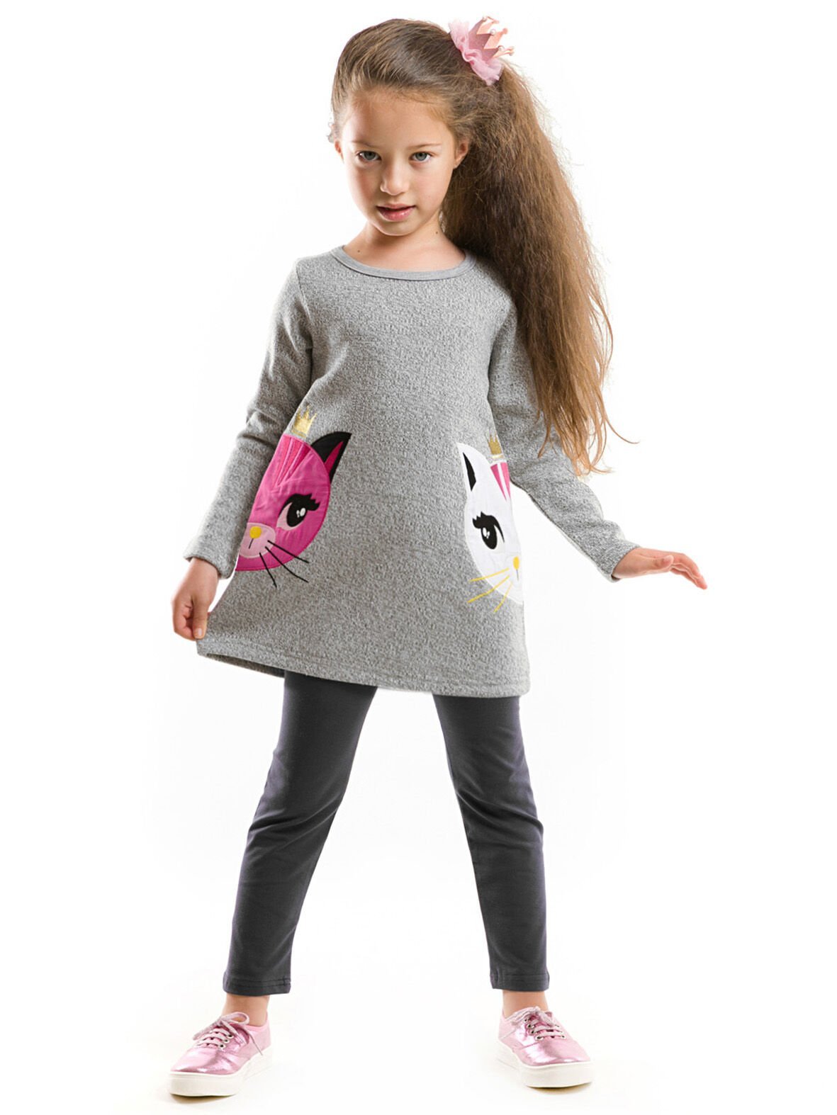 İkiz Prenses Kız Çocuk Tunik Tayt Takım