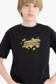 Erkek Çocuk Teenage Mutant Ninja Turtles Bisiklet Yaka Kısa Kollu Tişört