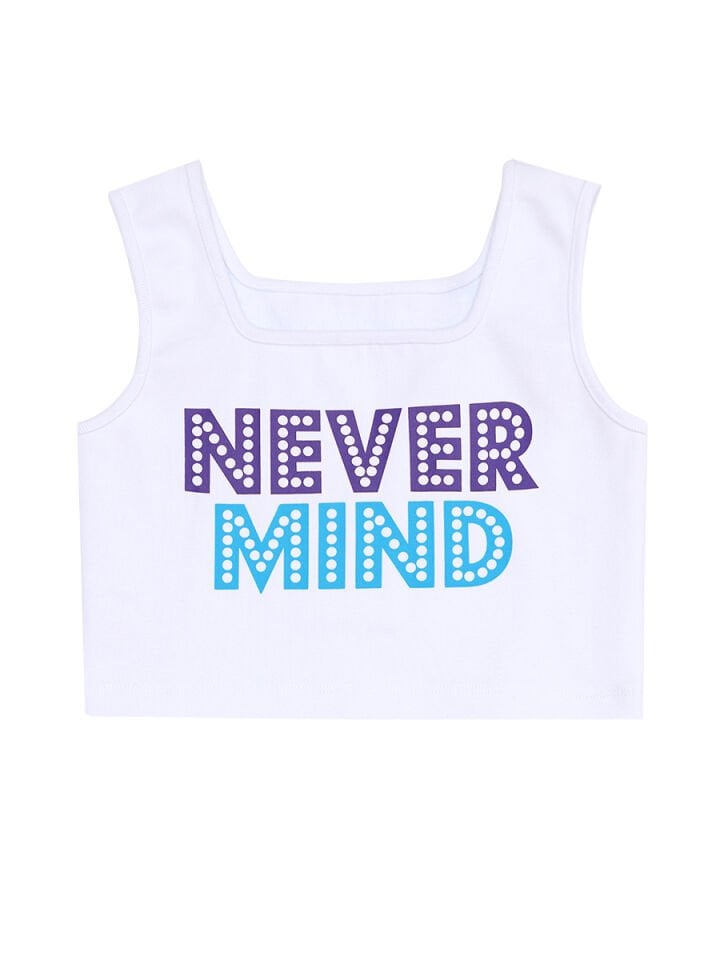 Never Mind Kız Çocuk Crop Top Batik Şort Takım