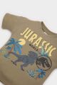 Erkek Bebek Jurassic World 2'li Takım Kısa Kollu Tişört Beli Lastikli Şort
