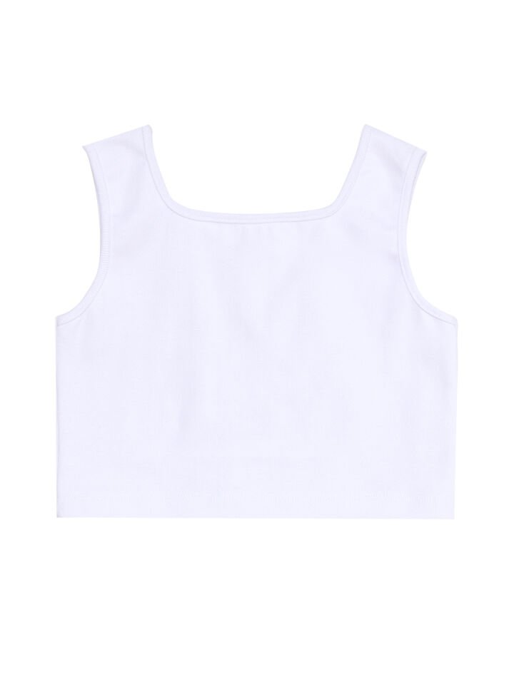 Never Mind Kız Çocuk Crop Top Batik Şort Takım 9 Y - Beyaz, Mavi