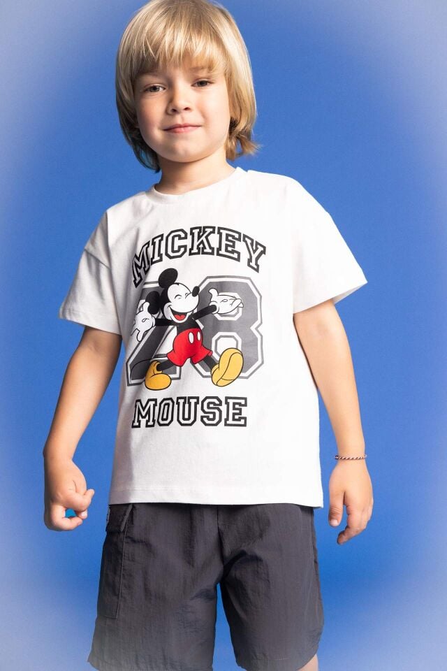 Erkek Bebek 2'li Takım Disney Mickey & Minnie Kısa Kollu Tişört Şort