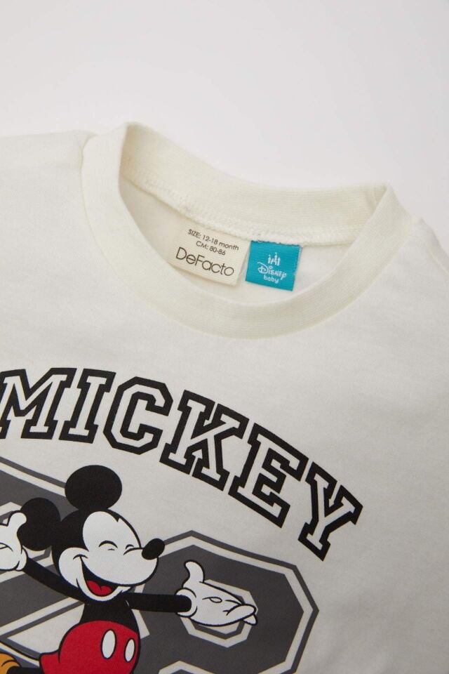 Erkek Bebek 2'li Takım Disney Mickey & Minnie Kısa Kollu Tişört Şort