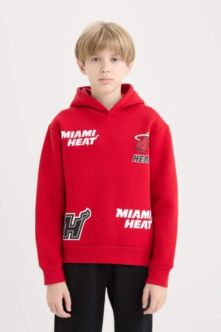 Erkek Çocuk NBA Miami Heat Kapüşonlu Sweatshirt