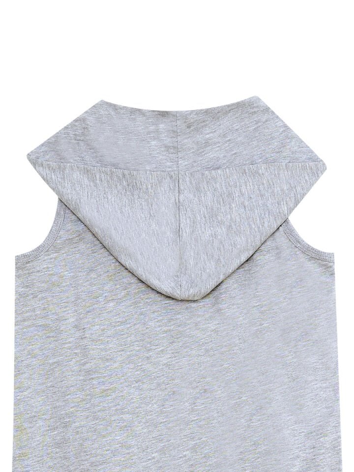 We Rock Gri Melanj Kapüşonlu Kız Çocuk Elbise