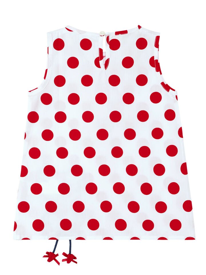 Puanlı Lily Kız Çocuk Tunik Tayt Takım 7 Y - Kırmızı Beyaz Mavi