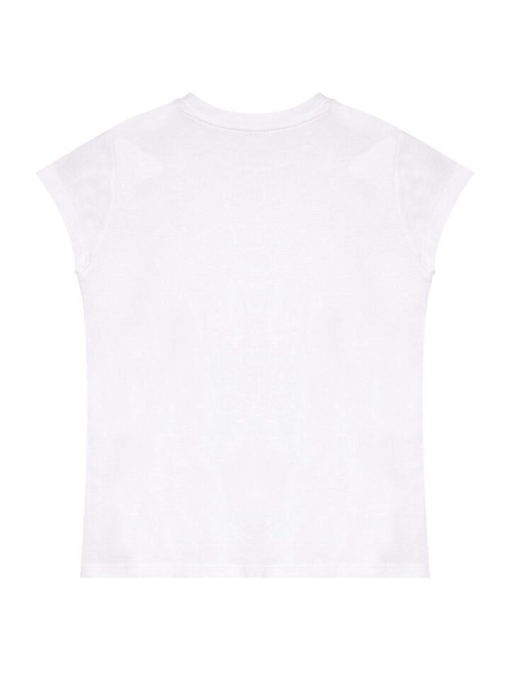Uzayda Unicorn Kız Çocuk T-Shirt Tayt Takım 5 Y - Beyaz, Siyah