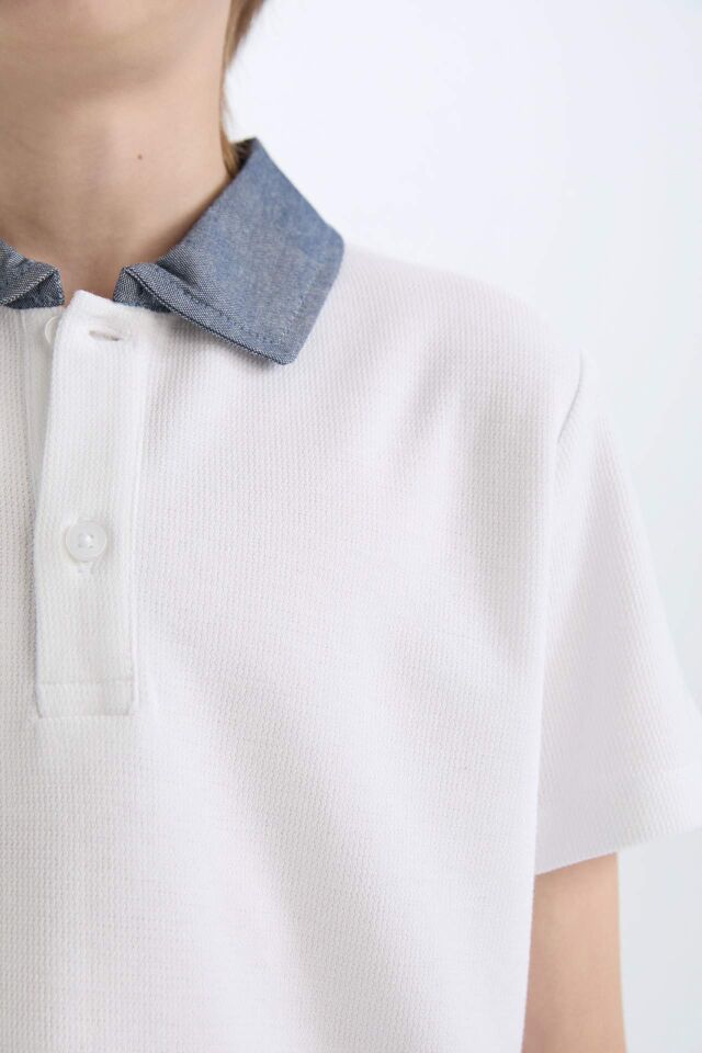 Erkek Çocuk Basic Düz Kısa Kollu Polo Tişört 11/12 Yaş