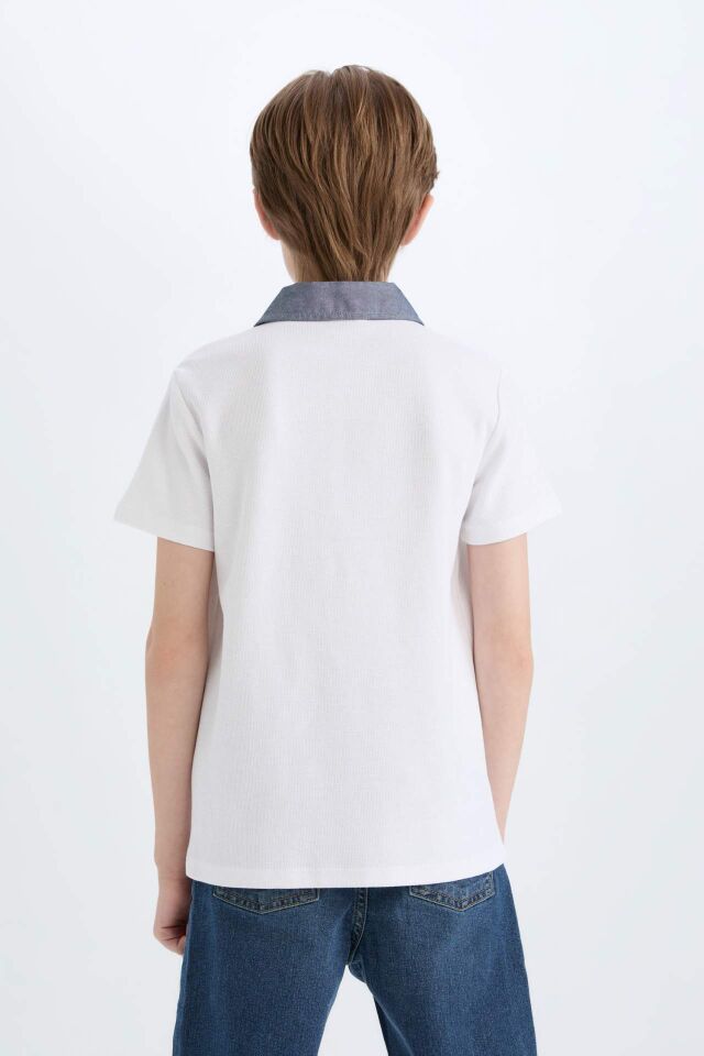 Erkek Çocuk Basic Düz Kısa Kollu Polo Tişört 11/12 Yaş