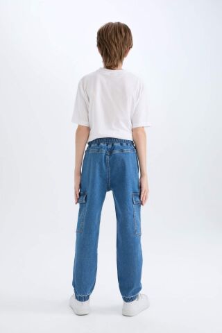 Erkek Çocuk Kargo Fit Jean Pantolon
