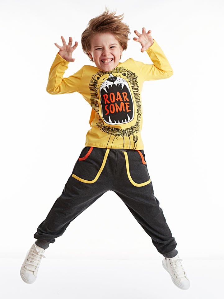 Roar Lion Erkek Çocuk T-shirt Pantolon Takım 3 Y