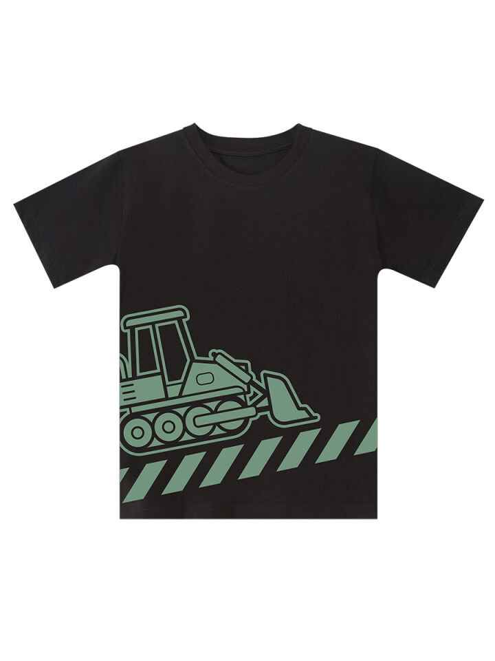 Dozer Yolda Erkek Çocuk T-shirt Kapri Şort Takım