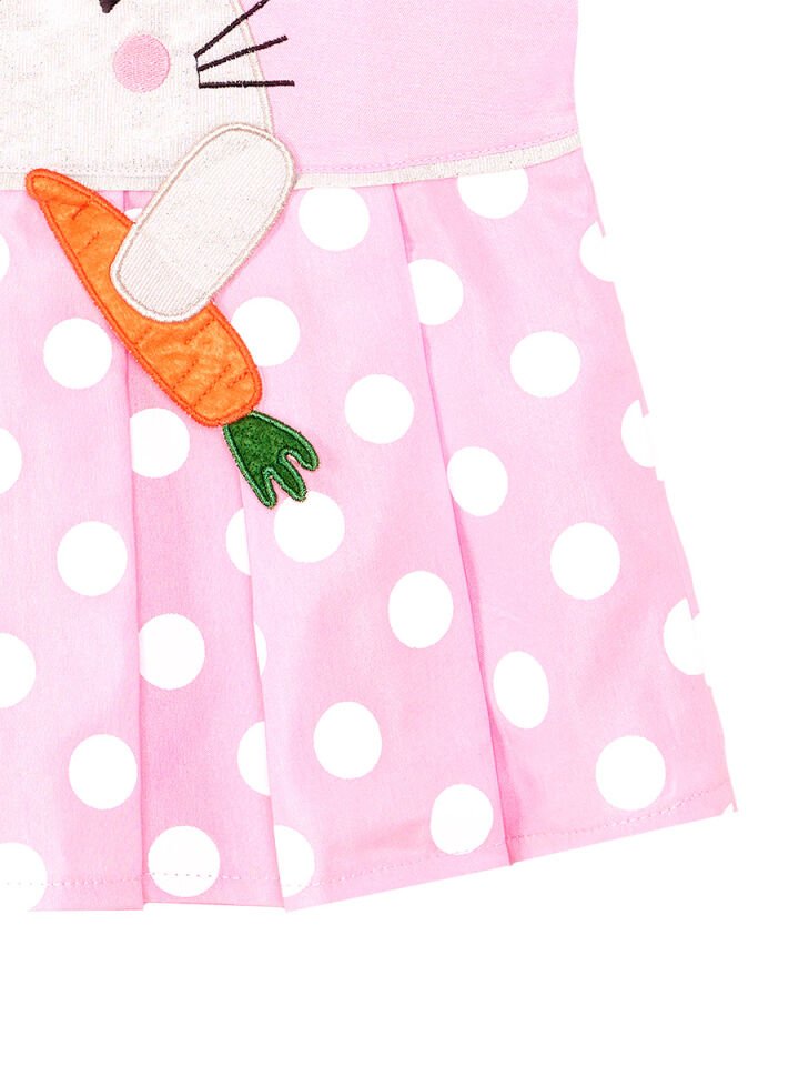 Havuç Delisi Kız Çocuk Pembe Elbise 4 Y - Pembe Beyaz