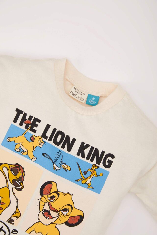 Erkek Bebek Disney Lion King Bisiklet Yaka Uzun Kollu Tişört