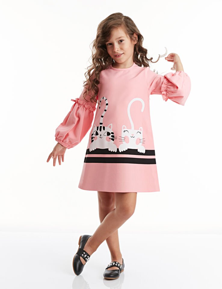 Cute Friends Kız Çocuk Dokuma Elbise