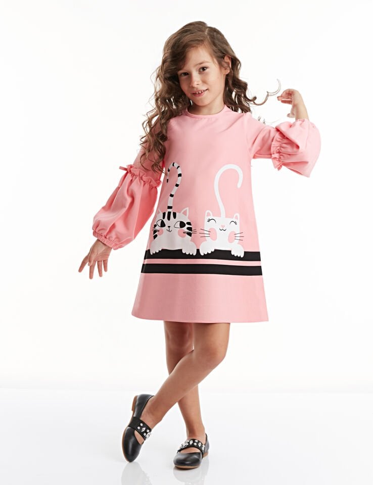 Cute Friends Kız Çocuk Dokuma Elbise