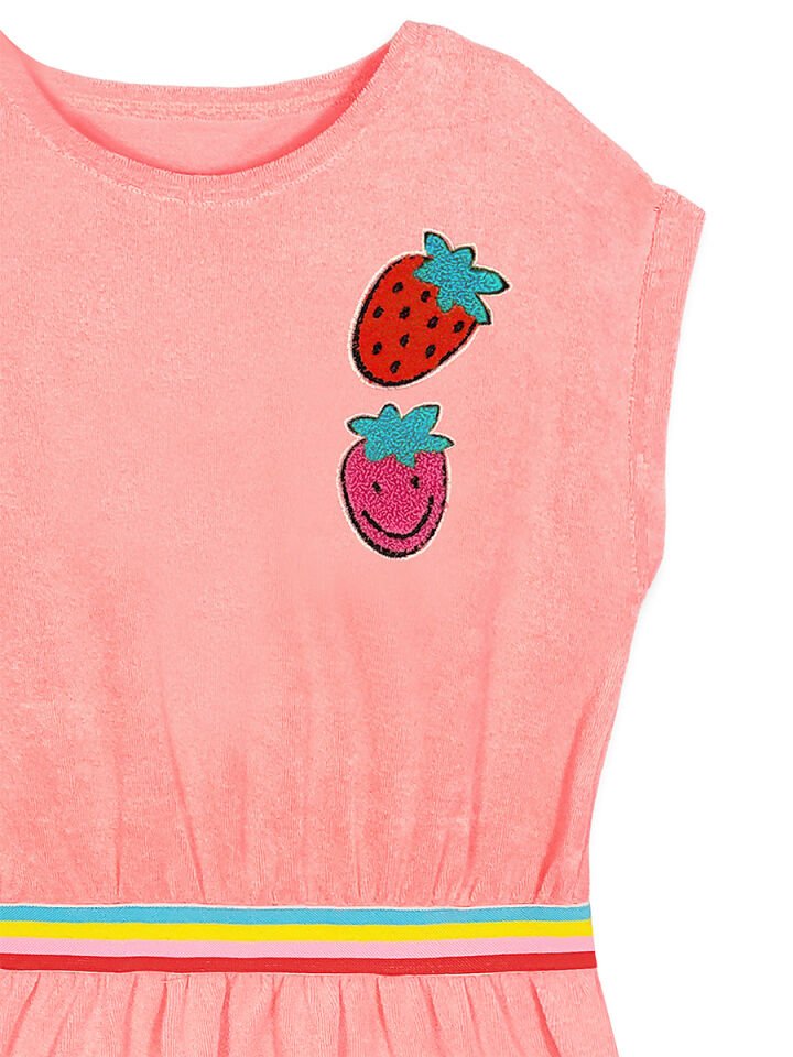 Pembe Çilek Kız Çocuk Havlu Elbise 4Y - Pembe