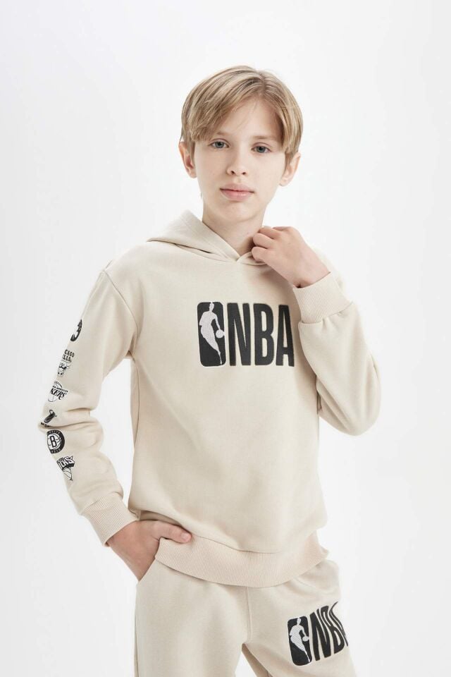 Erkek Çocuk NBA Current Teams Bisiklet Yaka Kalın Sweatshirt