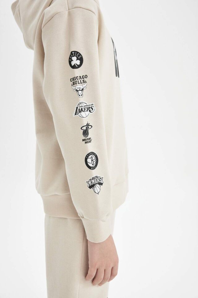 Erkek Çocuk NBA Current Teams Bisiklet Yaka Kalın Sweatshirt