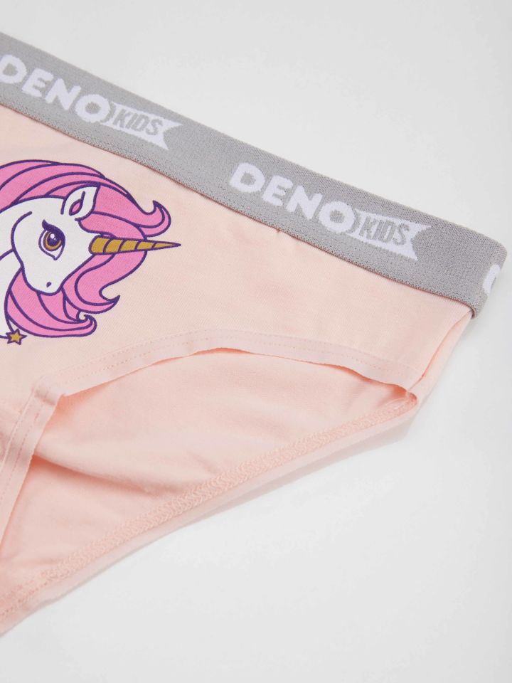 Unicorn Kız Çocuk Pembe Atlet Külot Takım 3-4 Y - Pembe