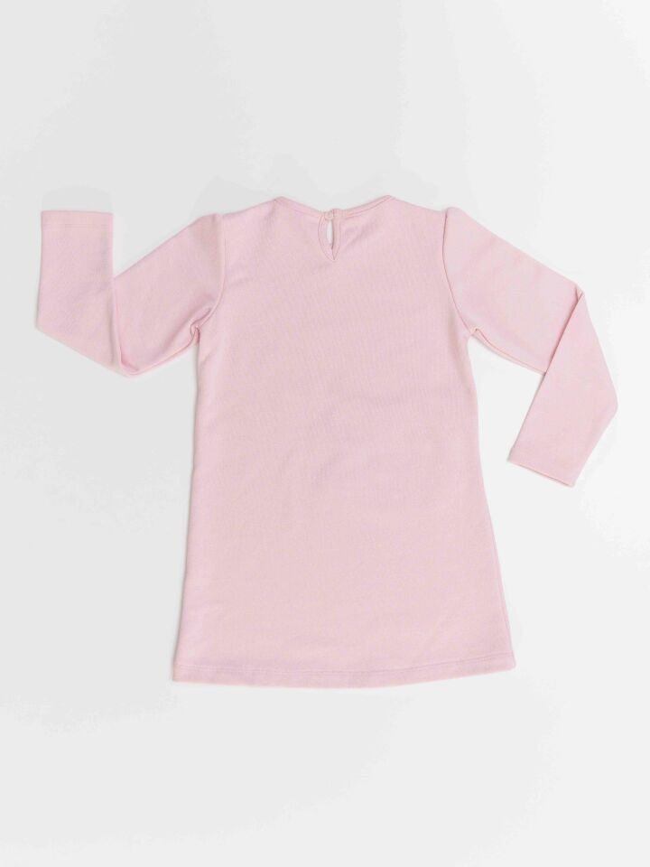 Ayıcık Çantalı Kız Çocuk Elbise 4 Y - Pembe